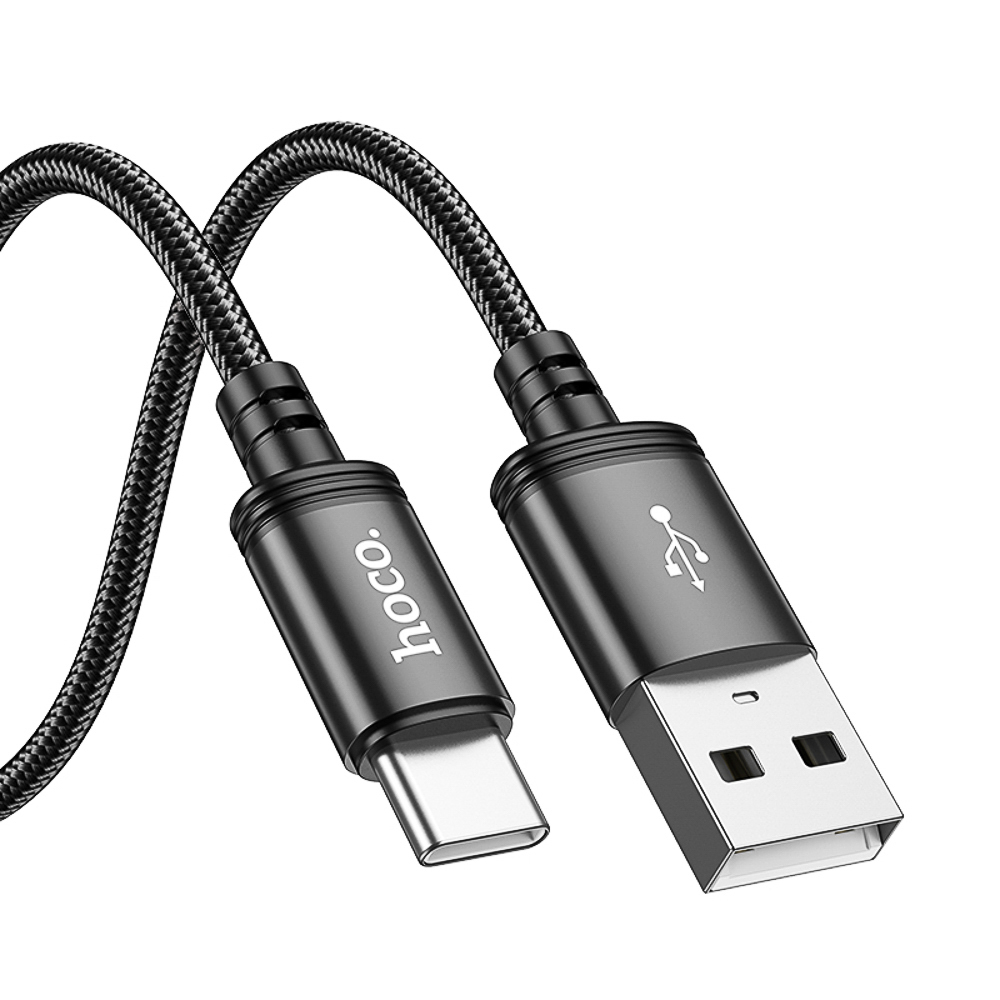 Кабель для зарядки USB(A)-Type C hoco. модель X91 Radiance, 3 м, черный, арт.№ 931-582
