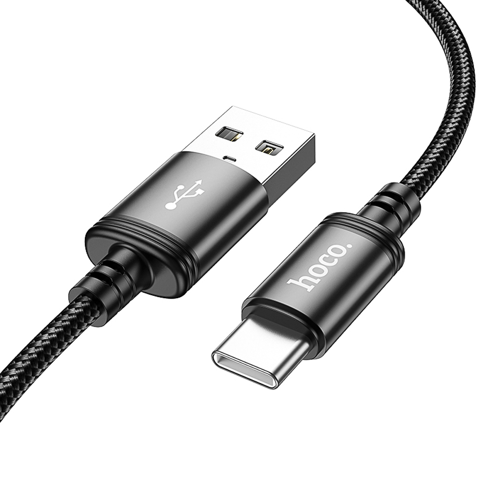 Кабель для зарядки USB(A)-Type C hoco. модель X91 Radiance, 3 м, черный, арт.№ 931-582
