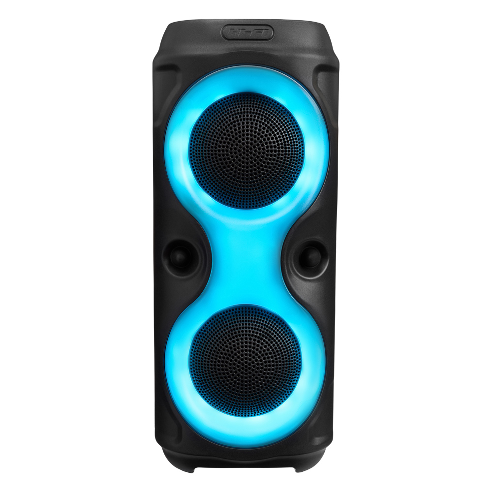 Колонка беспроводная FORZA GlowTower, 10 Вт,подсветка, 1500мАч,TWS,USB,BT5.3, ВШГ 38x16x16см, черный, арт.№ 443-109