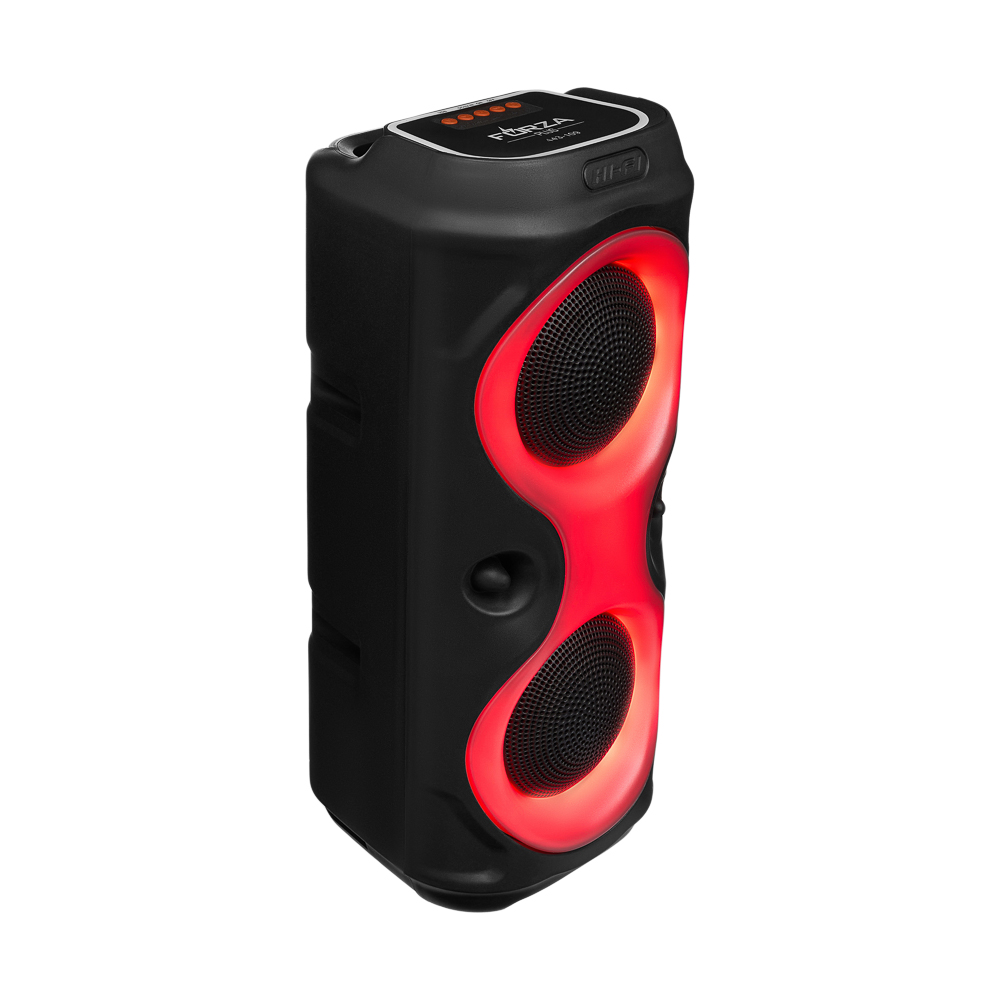 Колонка беспроводная FORZA GlowTower, 10 Вт,подсветка, 1500мАч,TWS,USB,BT5.3, ВШГ 38x16x16см, черный, арт.№ 443-109