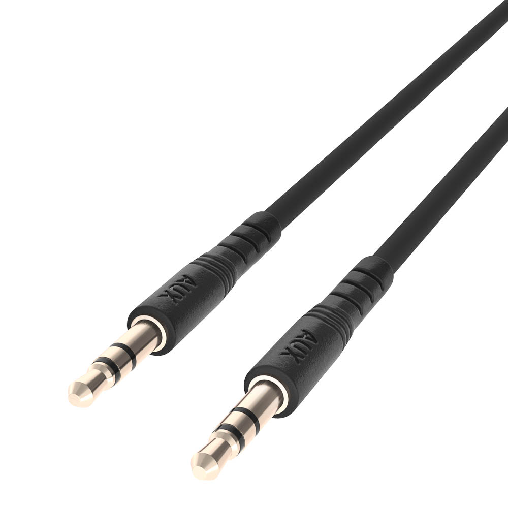 Аудиокабель AUX-AUX 3.5мм mini jack BY Base, 1.2м, позолоченный, PVC, черный, арт.№ 931-636