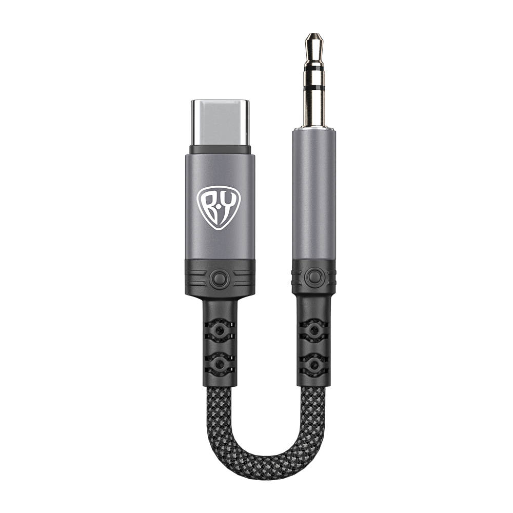 Аудиокабель Type С-AUX (M) 3.5мм mini jack 4pin BY SoundCore, 1.2 м, позолоченный, нейлон, черный, арт.№ 931-640