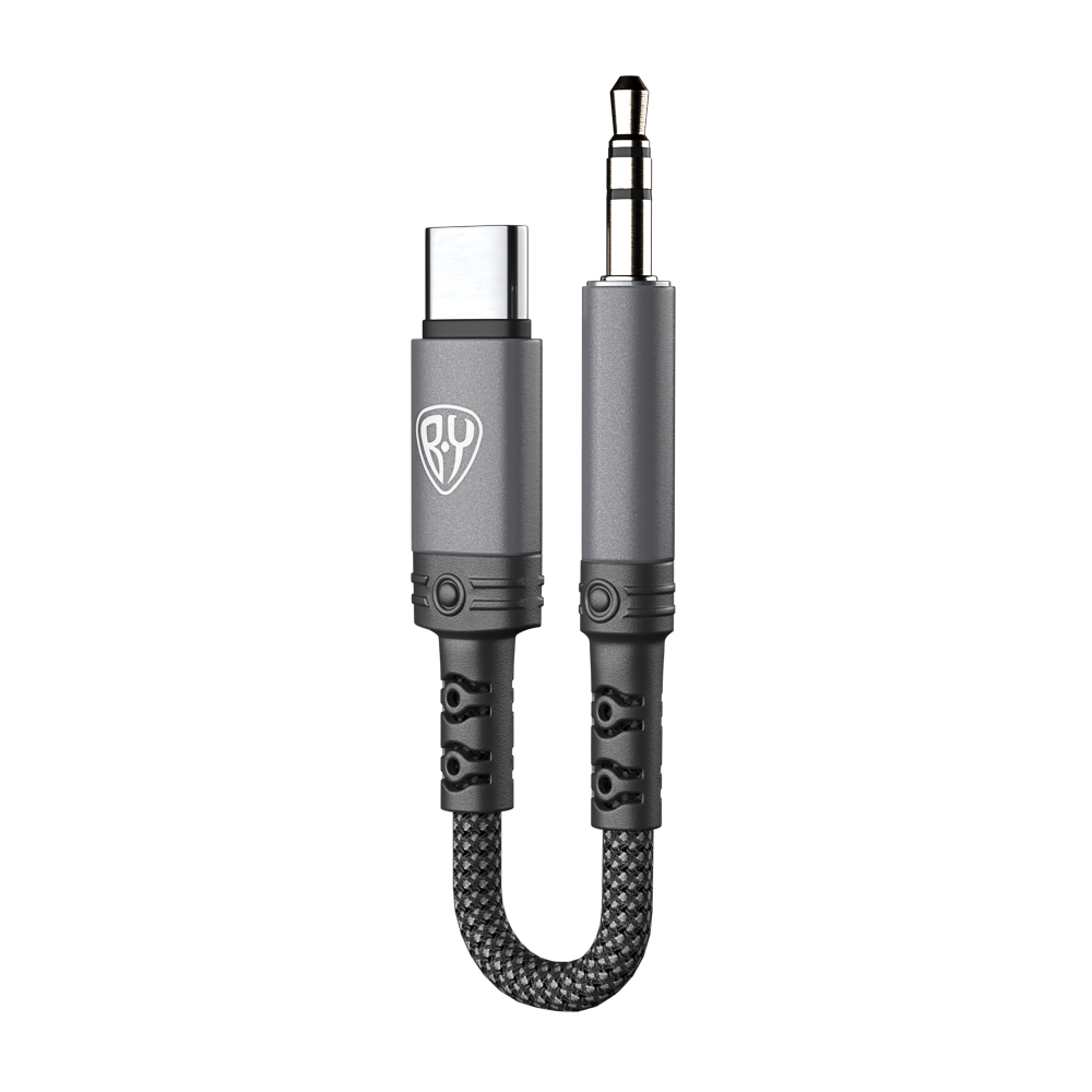 Аудиокабель Type С-AUX (M) 3.5мм mini jack 4pin BY SoundCore, 1.2 м, позолоченный, нейлон, черный, арт.№ 931-640
