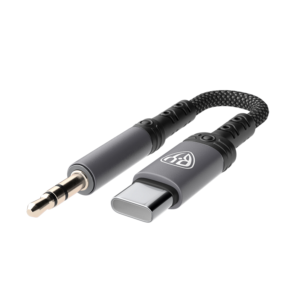 Аудиокабель Type С-AUX (M) 3.5мм mini jack 4pin BY SoundCore, 1.2 м, позолоченный, нейлон, черный, арт.№ 931-640