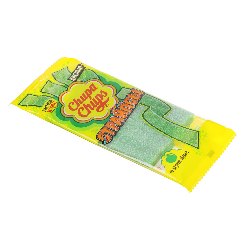 Мармелад Chupa Chups Страйпсы со вкусом зеленого яблока, 120г, арт.№ 209-052