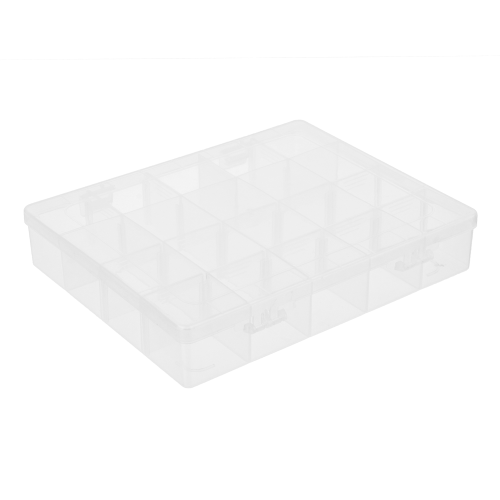 Контейнер для бисера 20 отделений, 21x17x4см, пластик, арт.№ 366-241