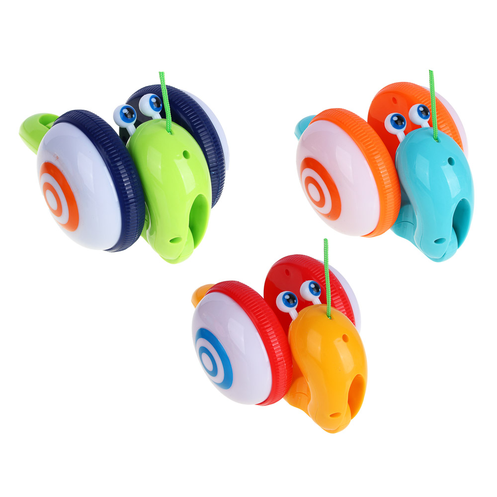 ИГРОЛЕНД Каталка игрушка-покатушка, PP, 9,3х24,4х11,9, 3 дизайна, арт.№ 272-838