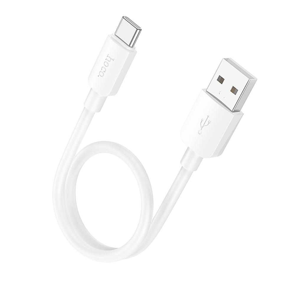 Кабель для зарядки USB(A)-Type C hoco. модель X96 Hyper, 27Вт, 0,25 м, белый, арт.№ 931-589