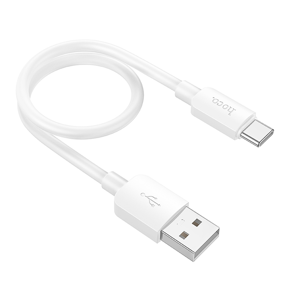Кабель для зарядки USB(A)-Type C hoco. модель X96 Hyper, 27Вт, 0,25 м, белый, арт.№ 931-589