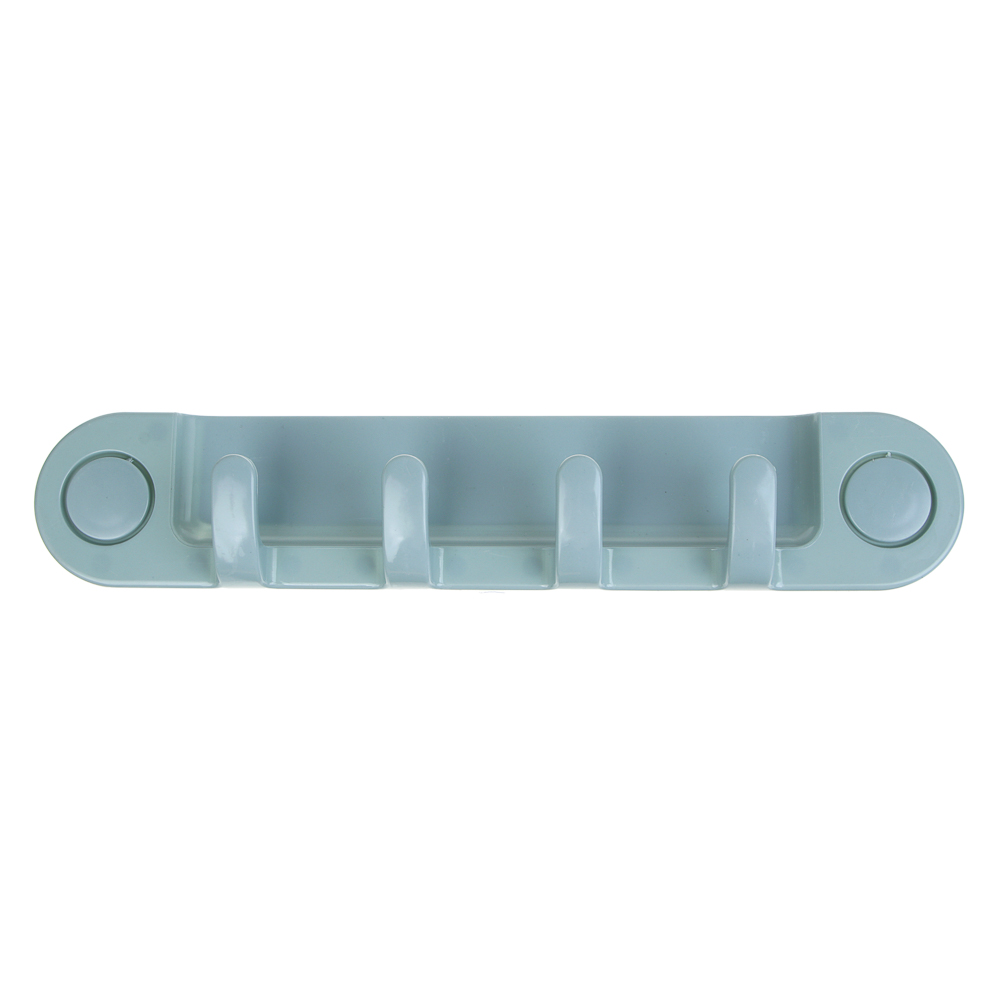 VETTA Classic Планка для ванной комнаты, пластик, 4 крючка, 28х5,5х3 см, оливковый, арт.№ 478-305
