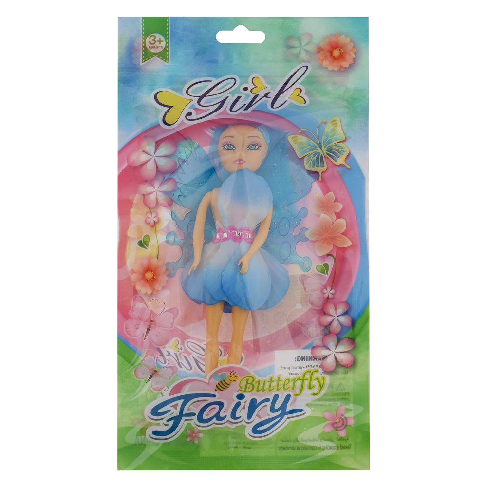 ИГРОЛЕНД Кукла в виде цветочной феи, 15,5 см, в пакете, 13х2,5х24 см, ABS, PP, PVC, 4 дизайна, арт.№ 436-189