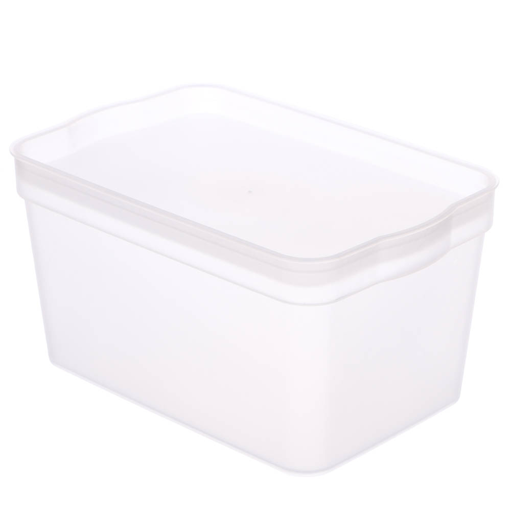 Ящик для хранения Keeplex Trendy 2,3 л 21,1х14,1х11 см, пластик, матовый кристалл, арт.№ 457-031