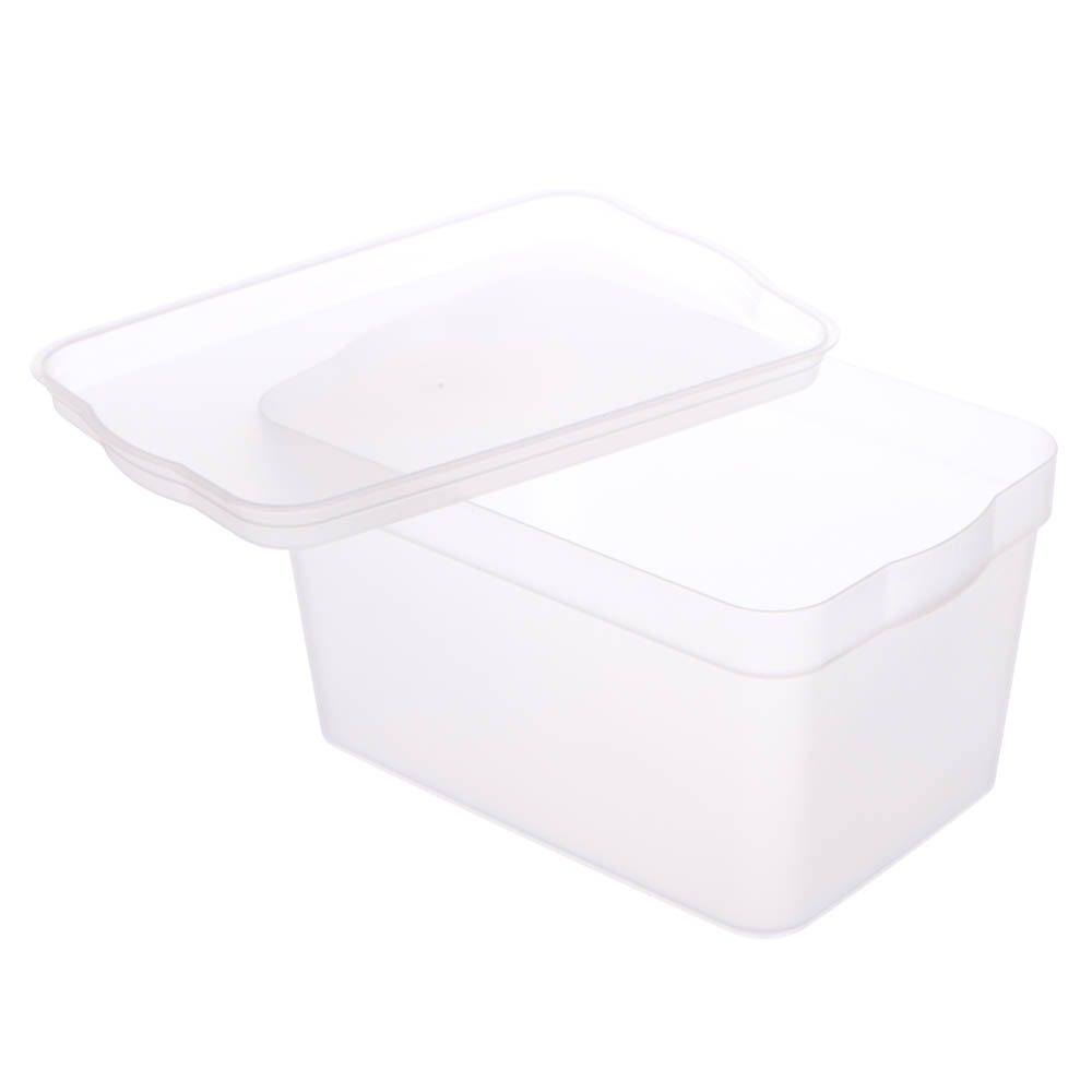 Ящик для хранения Keeplex Trendy 2,3 л 21,1х14,1х11 см, пластик, матовый кристалл, арт.№ 457-031
