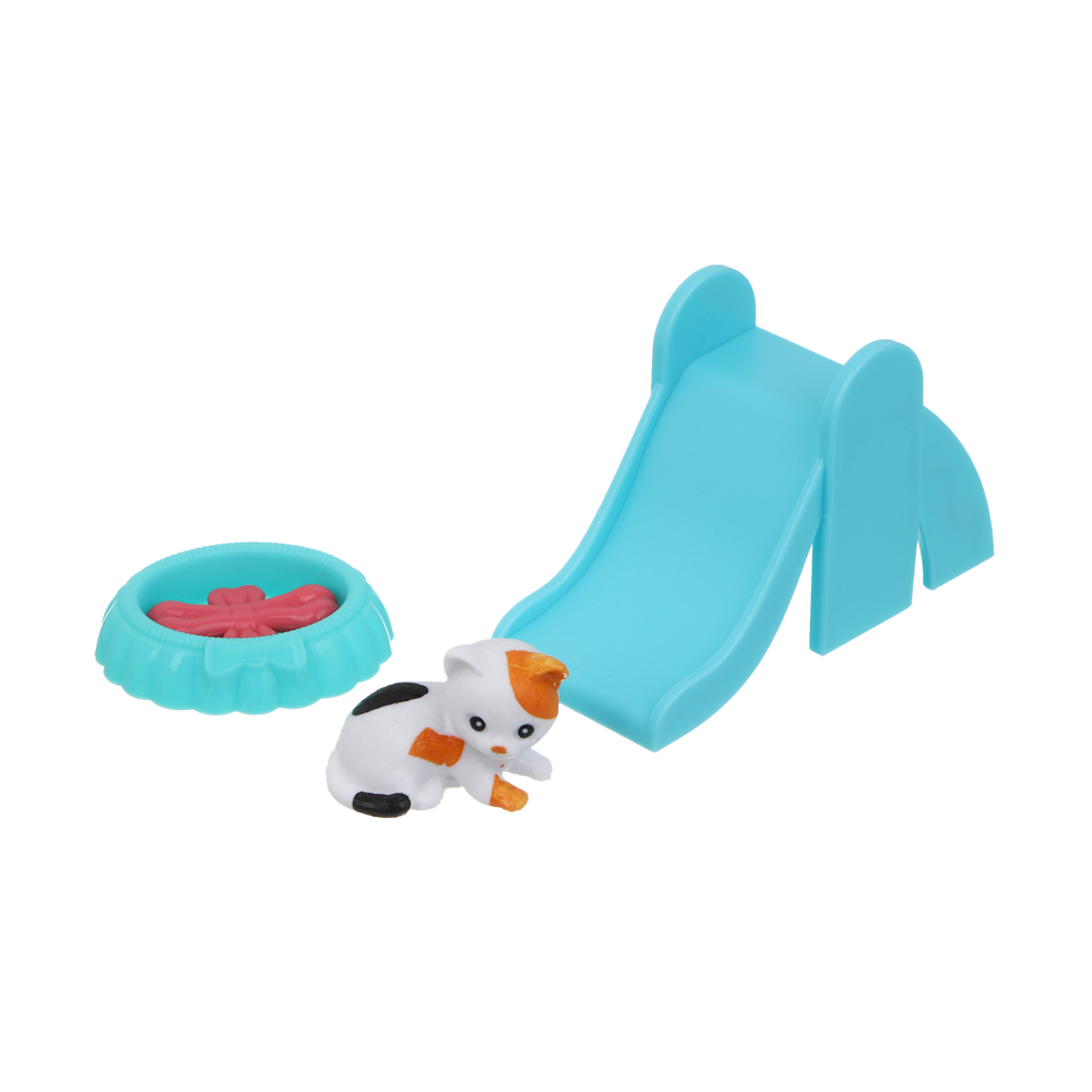 ИГРОЛЕНД Питомец с акс., 4 пр., PVC, ABS, 6,5х5,1х12,4 см, 4 вида, арт.№ 258-088