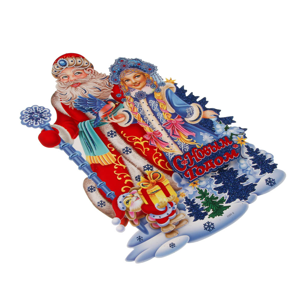 Новогоднее панно тм СНОУ БУМ, бумага, 3 дизайна, арт.№ 398-899
