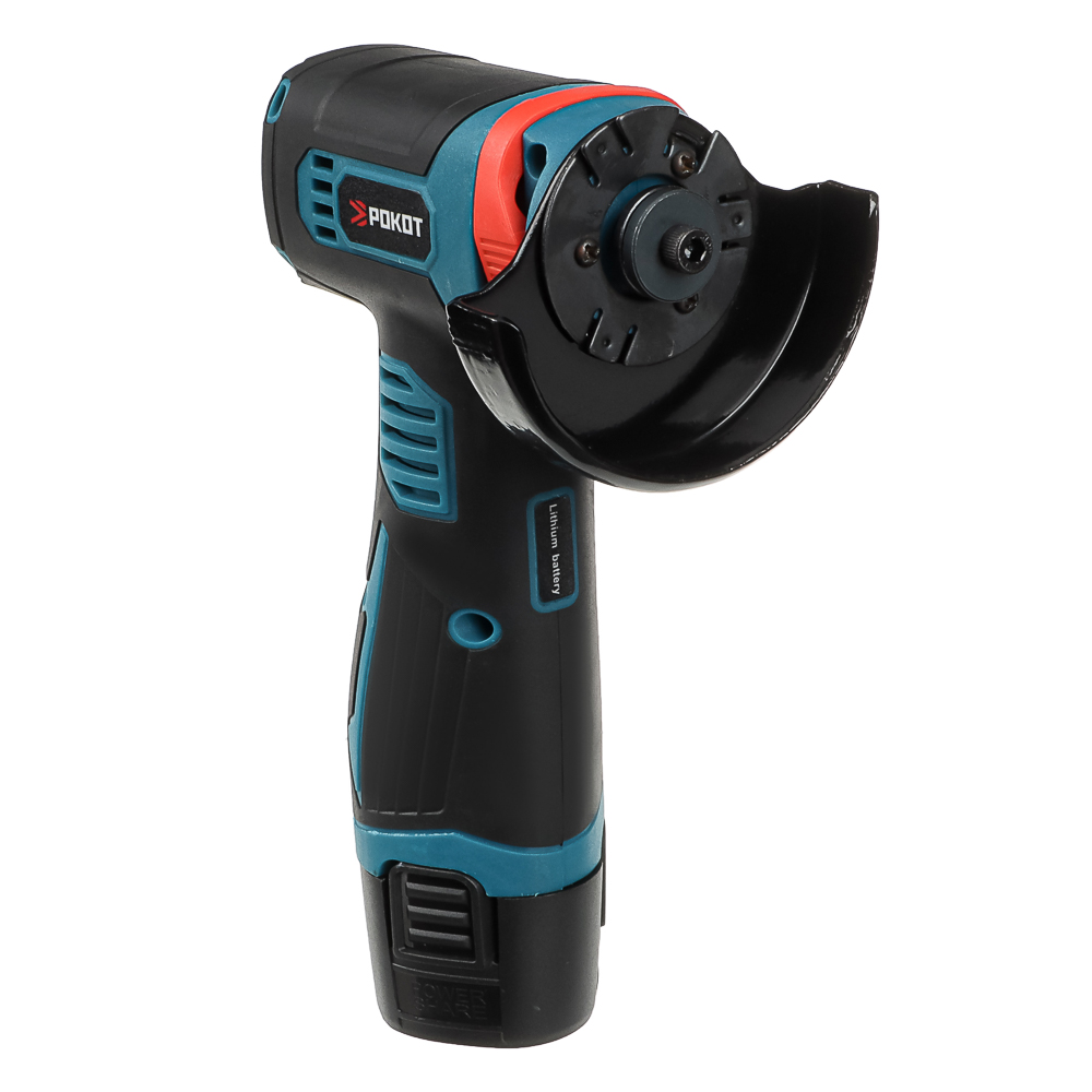 РОКОТ Аккумуляторная мини УШМ 12в, 2акб, пластиковый кейс, зарядное устройство, 7 дисков в компл., арт.№ 699-046