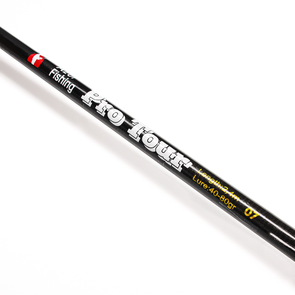 AZOR FISHING Спиннинг "ПроТур", телескоп., карбон 40%, 2,4м, тест 40-80гр., арт.№ 149-143