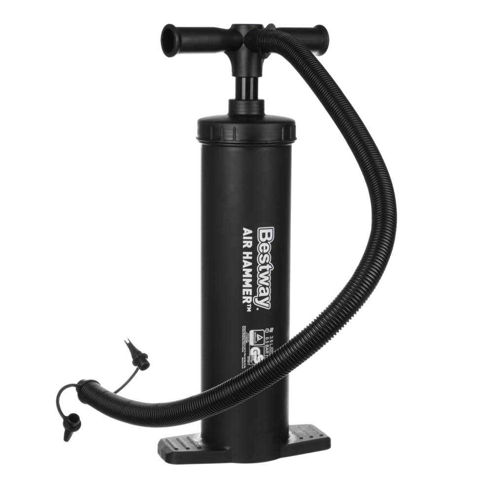 BESTWAY Насос ручной AIR HAMMER, объём 3,5л, 48см, 3 насадки в комплекте, 62030, арт.№ 332-043
