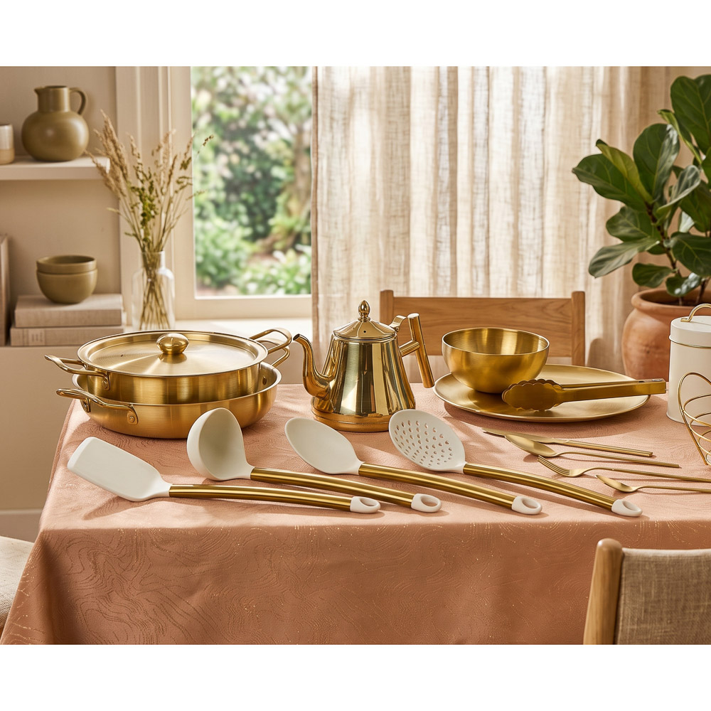 Лопатка кулинарная тм SATOSHI Голд 25 см, силикон, нерж.сталь, арт.№ 881-364
