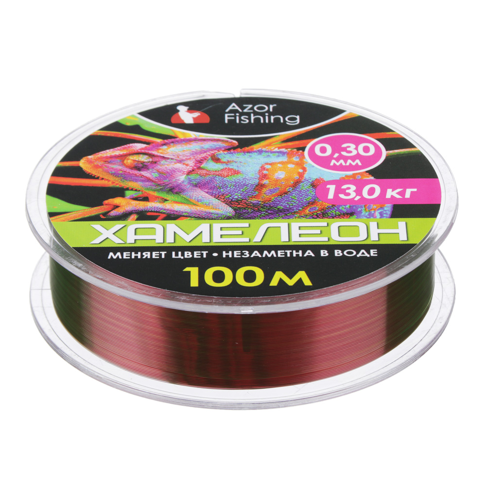 AZOR FISHING Леска "Хамелеон", нейлон, 100м, 0,30мм, 13,0кг, арт.№ 144-067