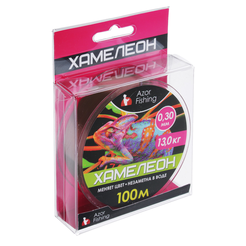 AZOR FISHING Леска "Хамелеон", нейлон, 100м, 0,30мм, 13,0кг, арт.№ 144-067