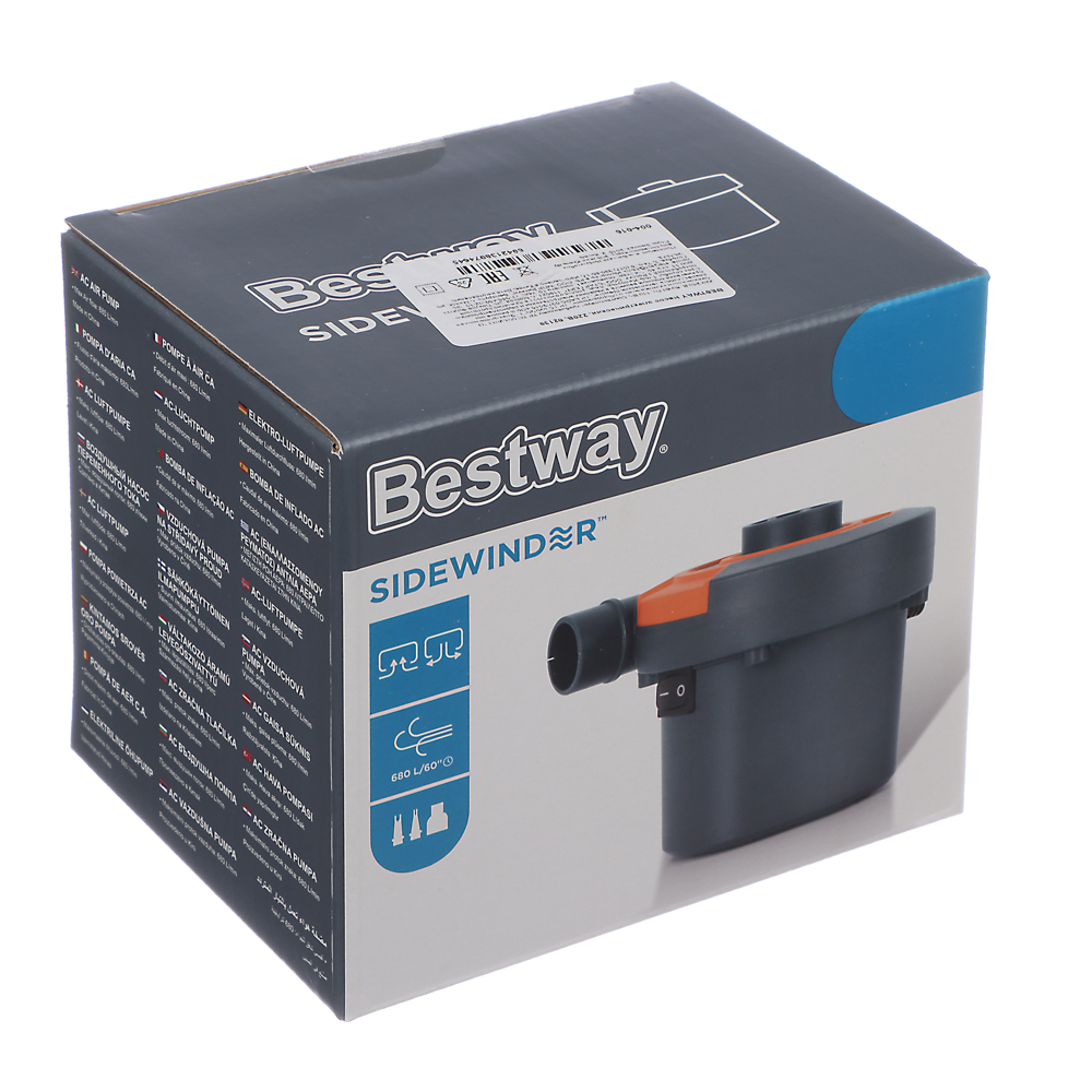 BESTWAY Насос электрический 220В Sidewinder, 680л/м, 3 насадки в комплекте, 62139, арт.№ 004-016