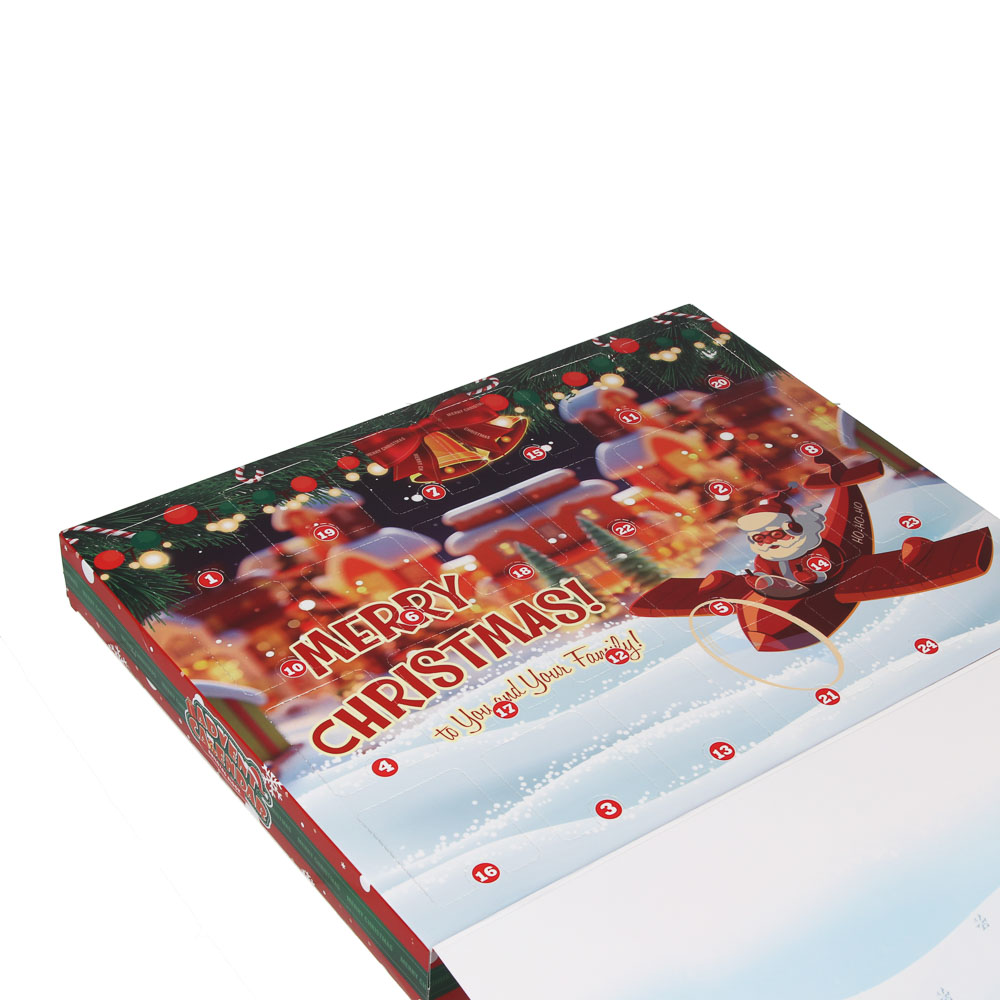Адвент-календарь "Новогодний", 24 конструктора, Н54, ABS, тм ИГРОЛЕНД, 6+, арт.№ 858-093