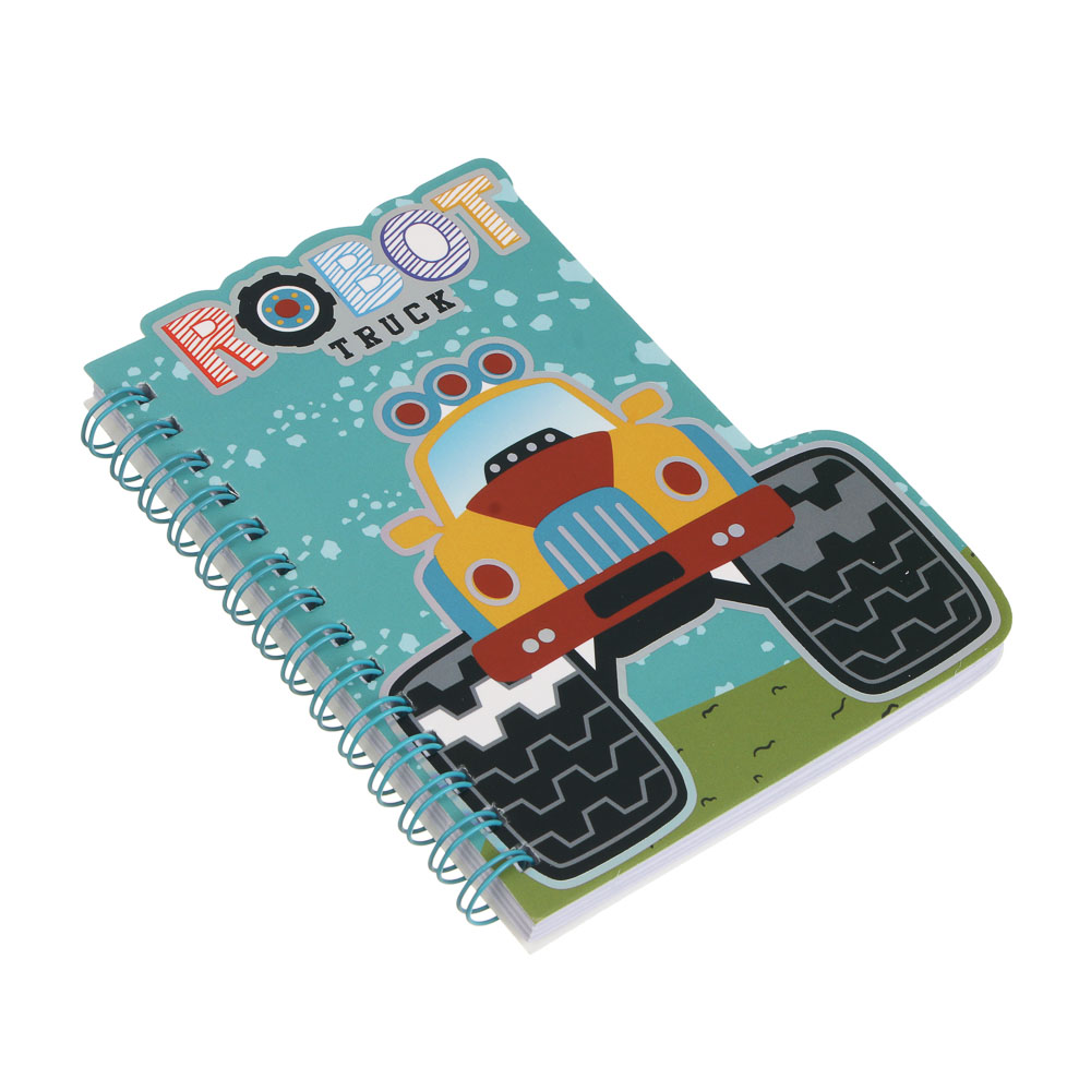 Записная книжка фигурная на спирали А6, 60л, "Карбон", обл.картон, тиснение фольгой, 2диз., шоу-бокс, арт.№ 557-122