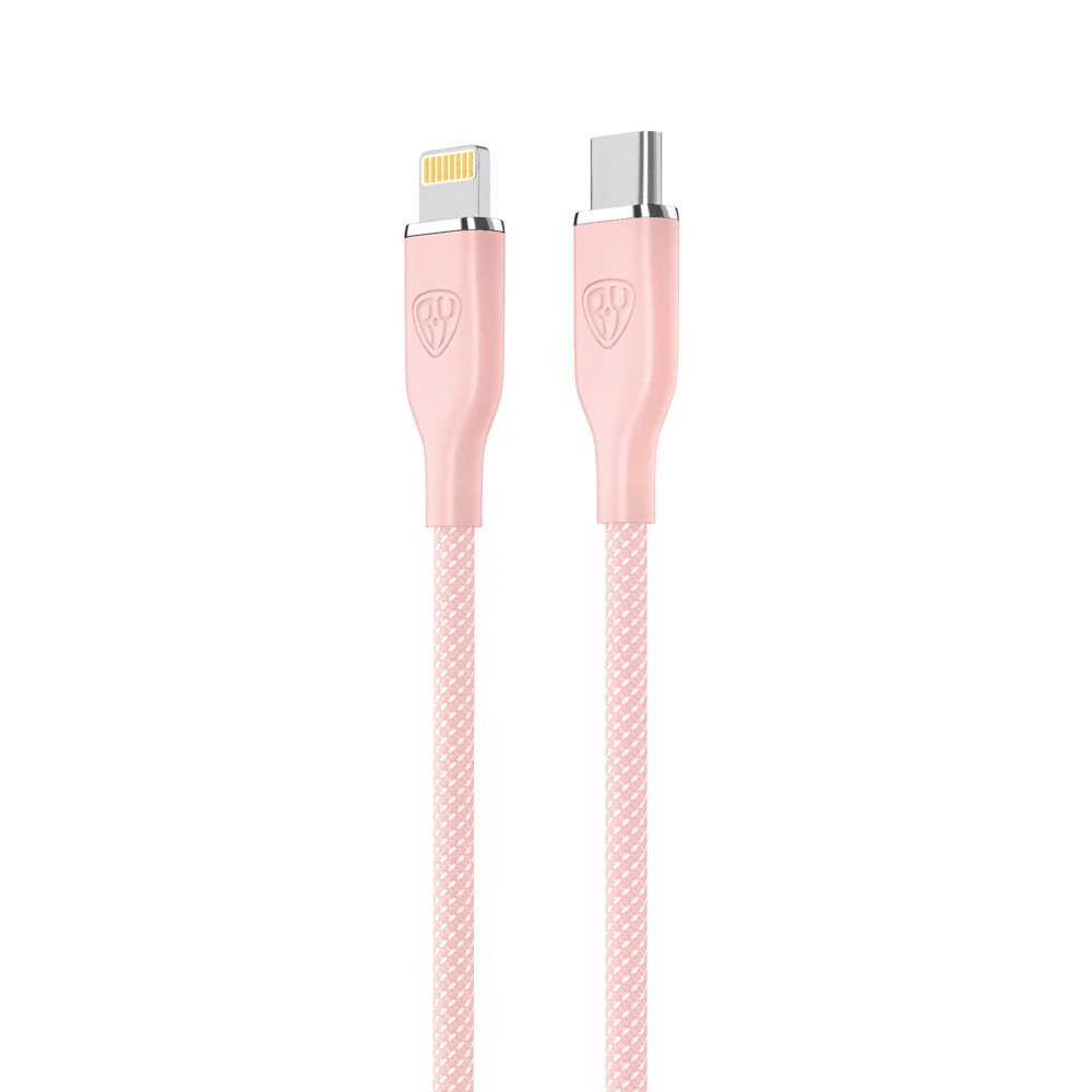 Кабель для зарядки Type C-iP BY Elite, 2.4А, 1м, 22Вт, Быстрая зарядка, розовый, арт.№ 931-303