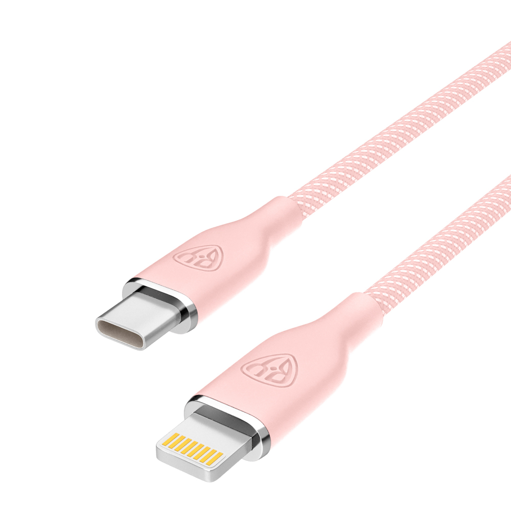 Кабель для зарядки Type C-iP BY Elite, 2.4А, 1м, 22Вт, Быстрая зарядка, розовый, арт.№ 931-303
