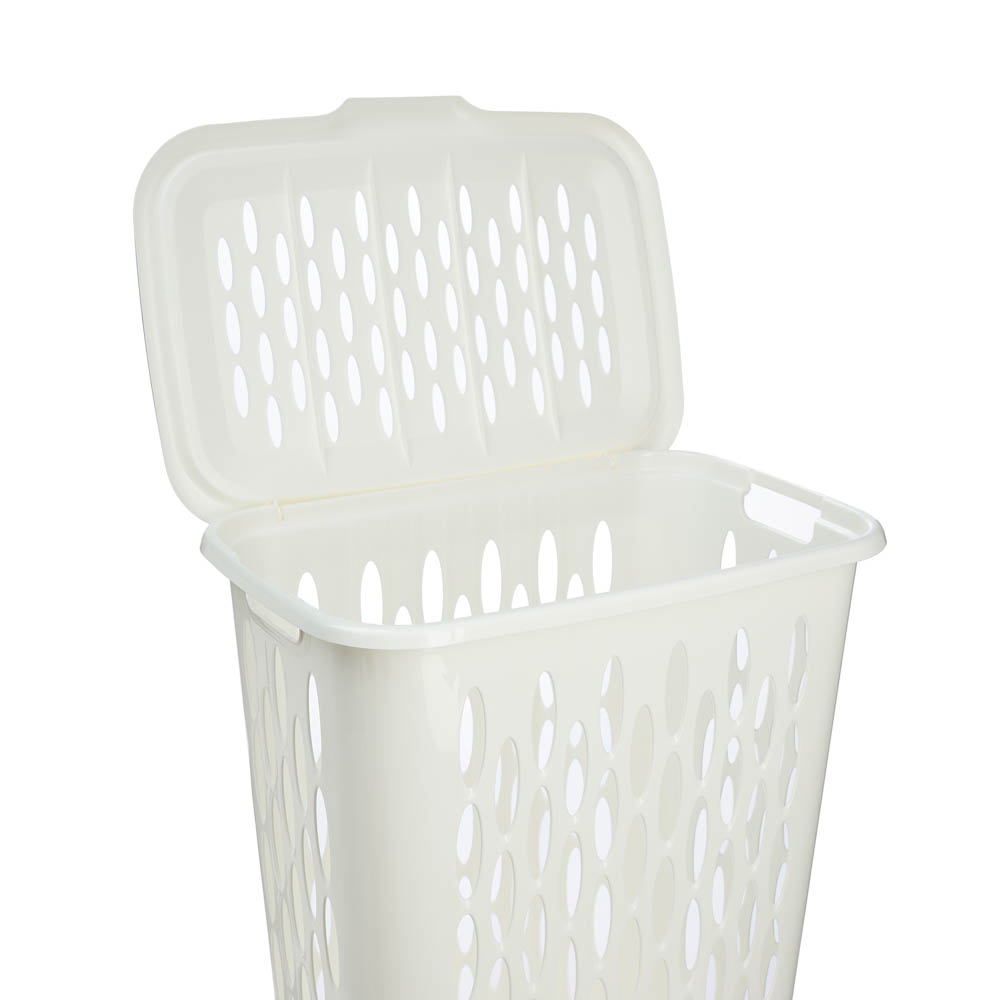 Корзина для белья Keeplex Light с откидной крышкой 37л 42,2х29х51,5см, пластик, белое облако, арт.№ 402-002