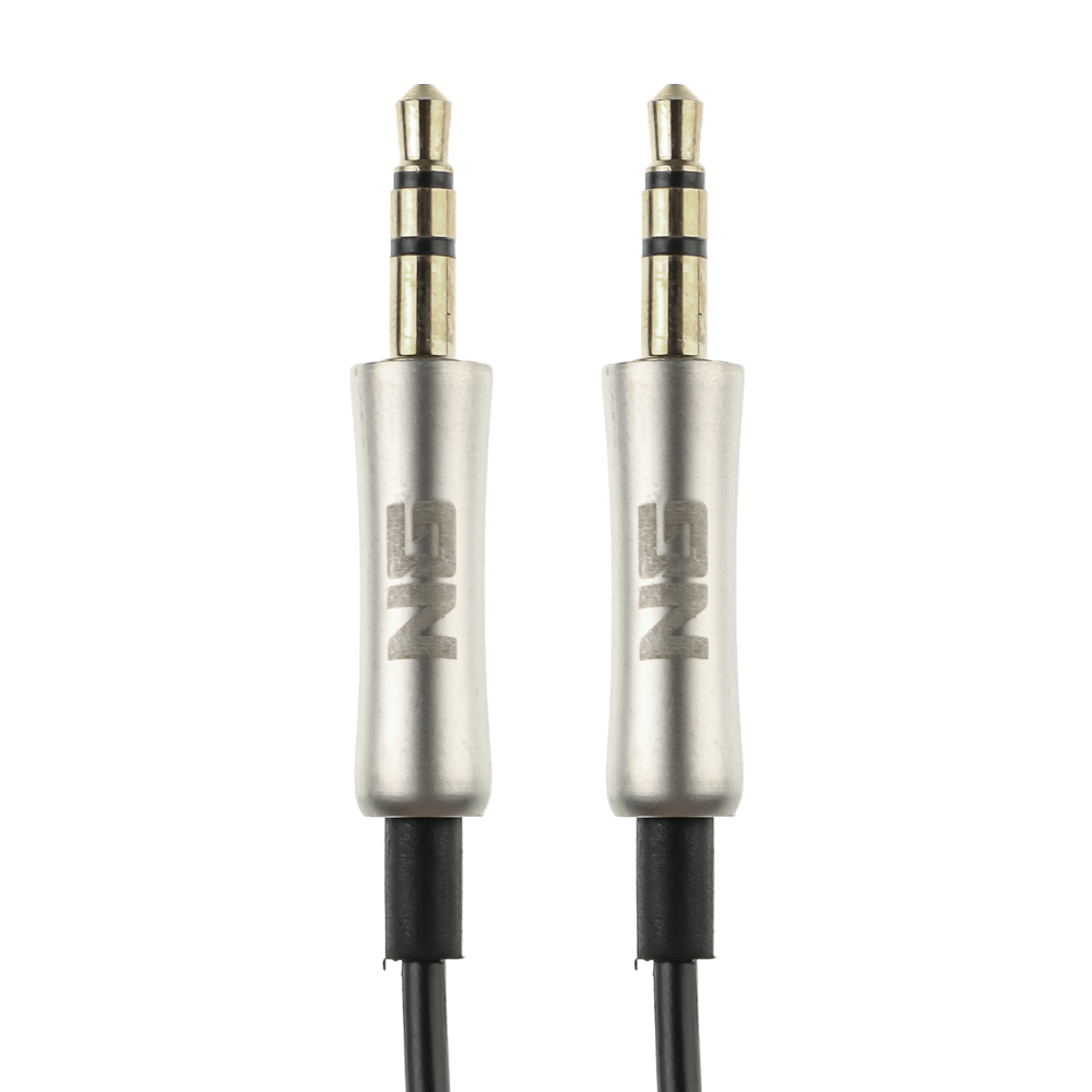 NG Кабель mini jack 3.5 mm - mini jack 3.5 mm, прорезиненная  оплетка, 1.5 м, черный, арт.№ 788-046
