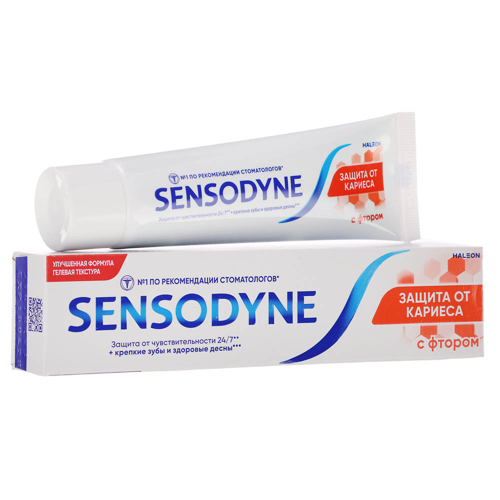 Зубная паста Sensodyne Защита от кариеса с фтором, туба, 50мл, арт.№ 981-095