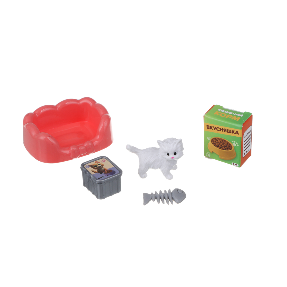 Игровой набор "Счастливая семья" котики, ABS, PP, тм ИГРОЛЕНД, 3+, арт.№ 294-265