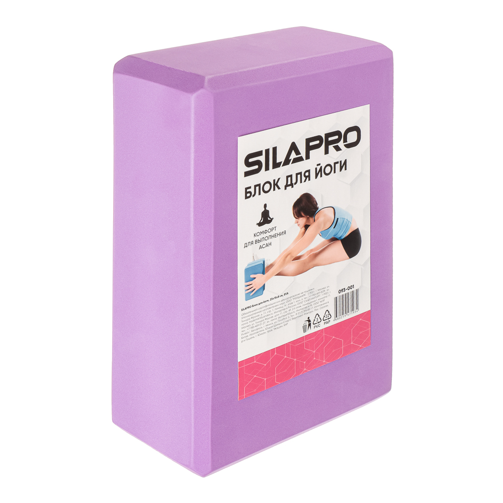 SILAPRO Блок для йоги, 23х15х8см, EVA, арт.№ 093-001