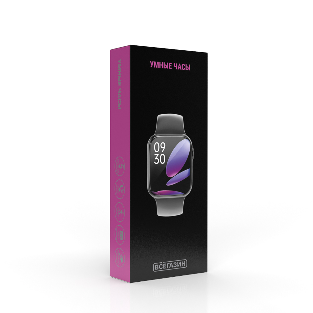 ВСЁГАЗИН Умные часы Space Connect watch, IP65, BT5.0, 180мАч, черный, арт.№ 450-100