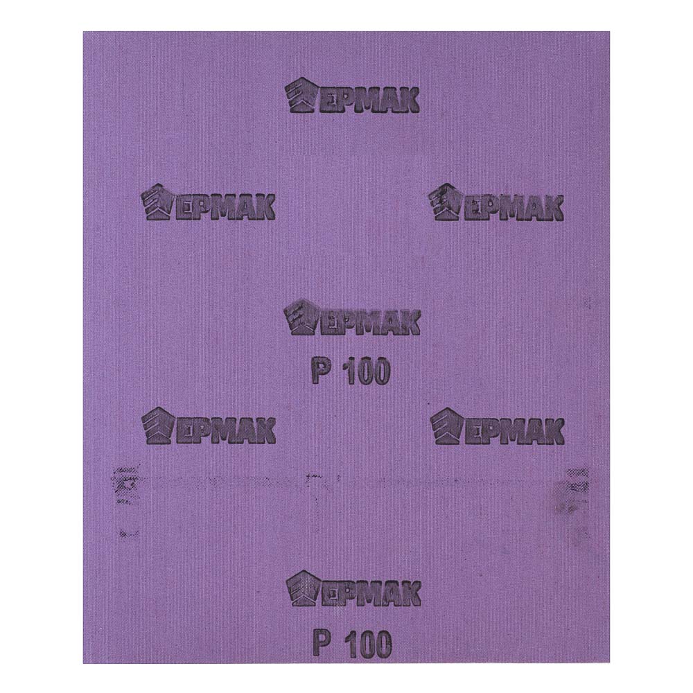 ЕРМАК Шлиф-шкурка на тканевой основе водостойкая 230x280 №100 (цена за 1 лист, в спайке 50 листов), арт.№ 645-058