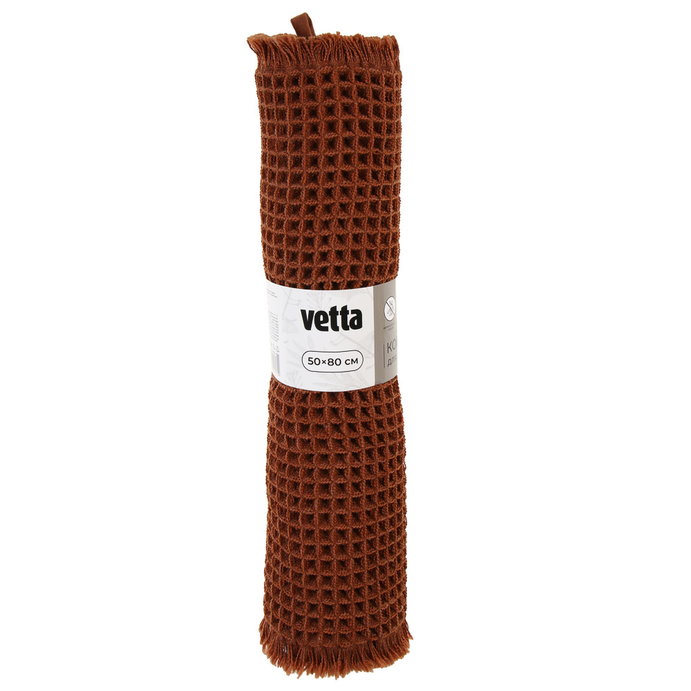 Коврик для ванной комнаты тм VETTA Сенса, полиэстер 1000г/м2, 50x80см, 2 цвета, арт.№ 462-854