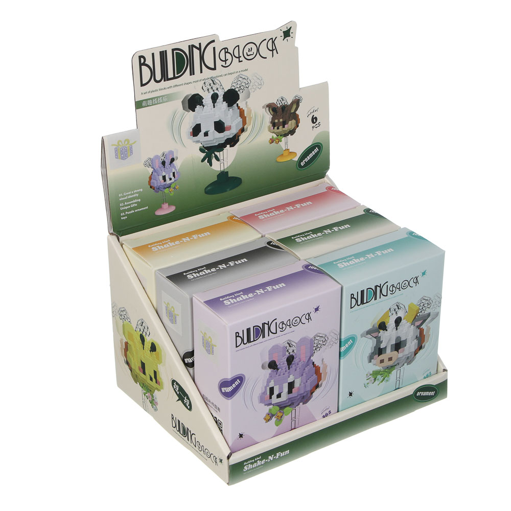 ИГРОЛЕНД Конструктор "Зверопчёл", 9х4,5х12 см, ABS, 6 видов, арт.№ 858-081