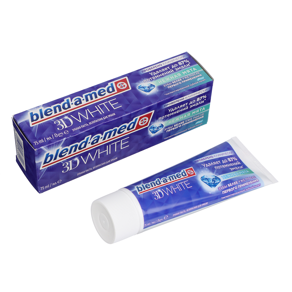 Зубная паста Blend-А-Med 3D White Нежная мята, 75мл, арт.№ 981-097