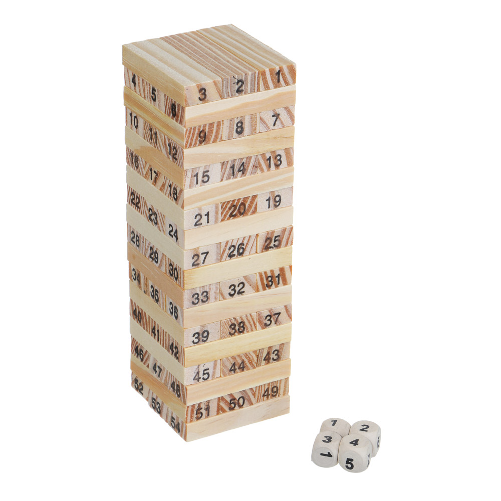 BY Настольная игра "Падающая башня", "Русские Супергерои", дерево, 5,5х5,5х18,5см, арт.№ 897-002