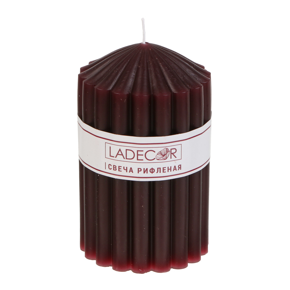 Свеча столбик тм LADECOR "Уютная осень" 7x12 см, парафин, 2 цвета, арт.№ 508-902