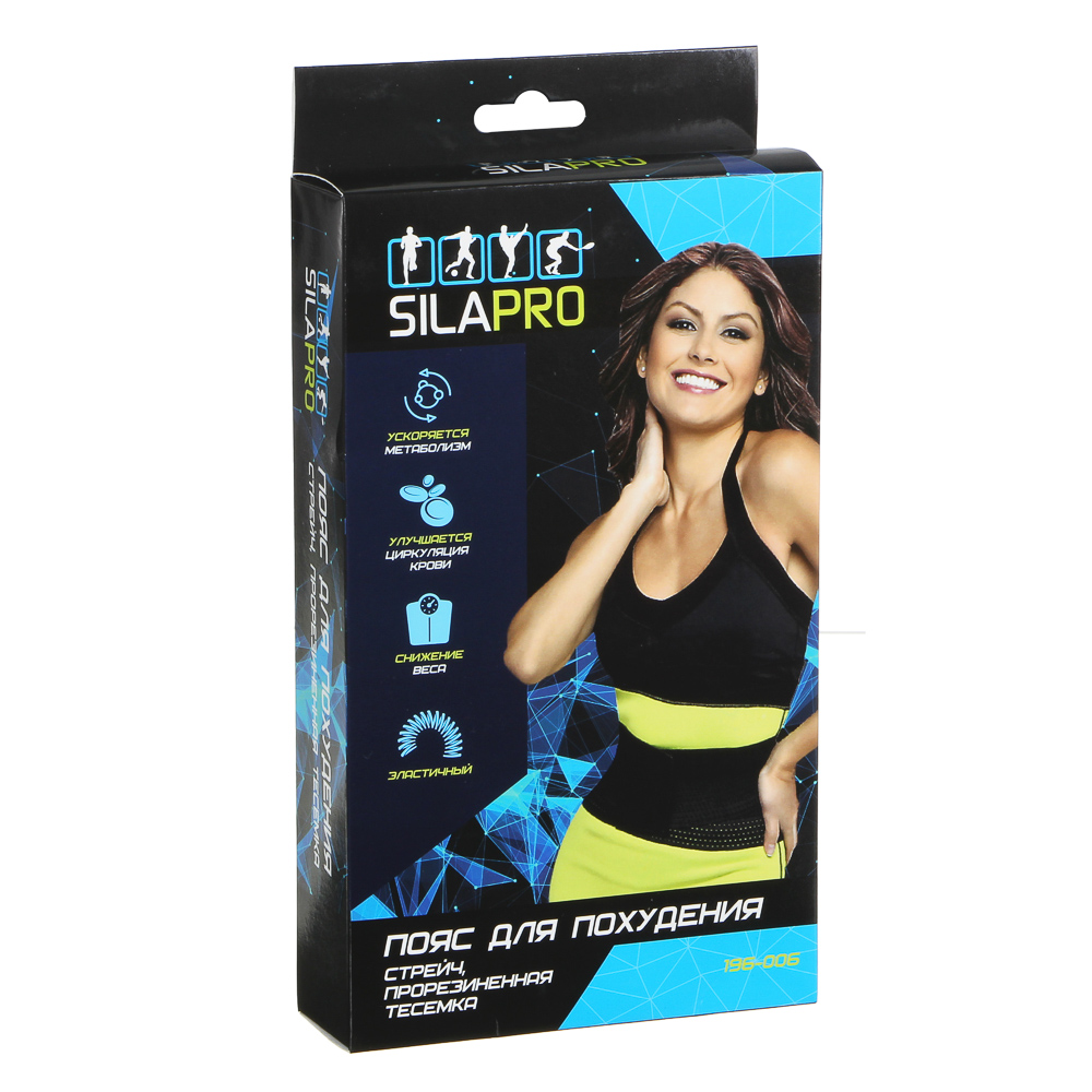 SILAPRO Пояс для похудения, стрейч, прорезиненная тесемка, 30х23см, арт.№ 196-006