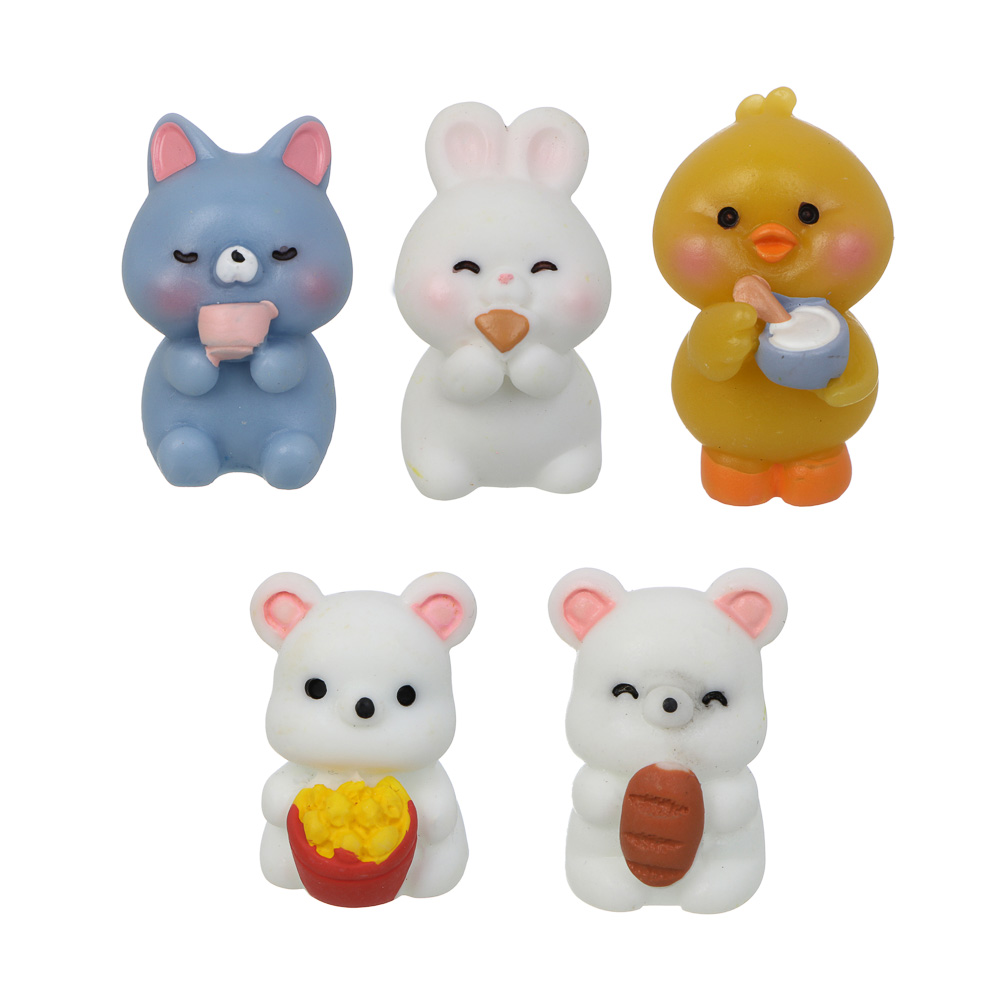 Игрушка сюрприз "Милые животные", ИГРОЛЕНД, 2 штуки, полистоун, арт.№ 274-281