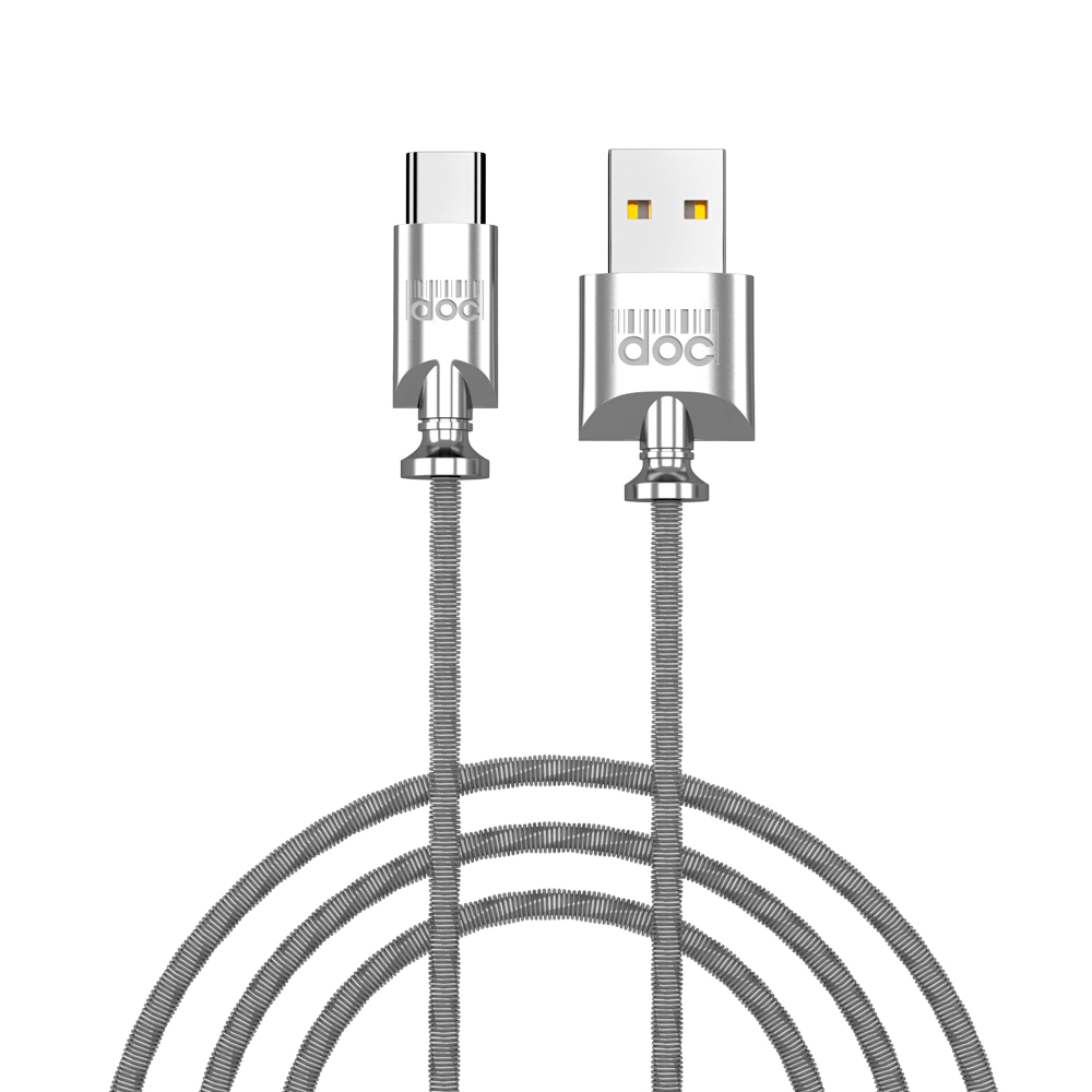 PRILUCHNIY Кабель для зарядки Metall Type-C, 1м, 3A, QC 3.0, металл, арт.№ 931-411