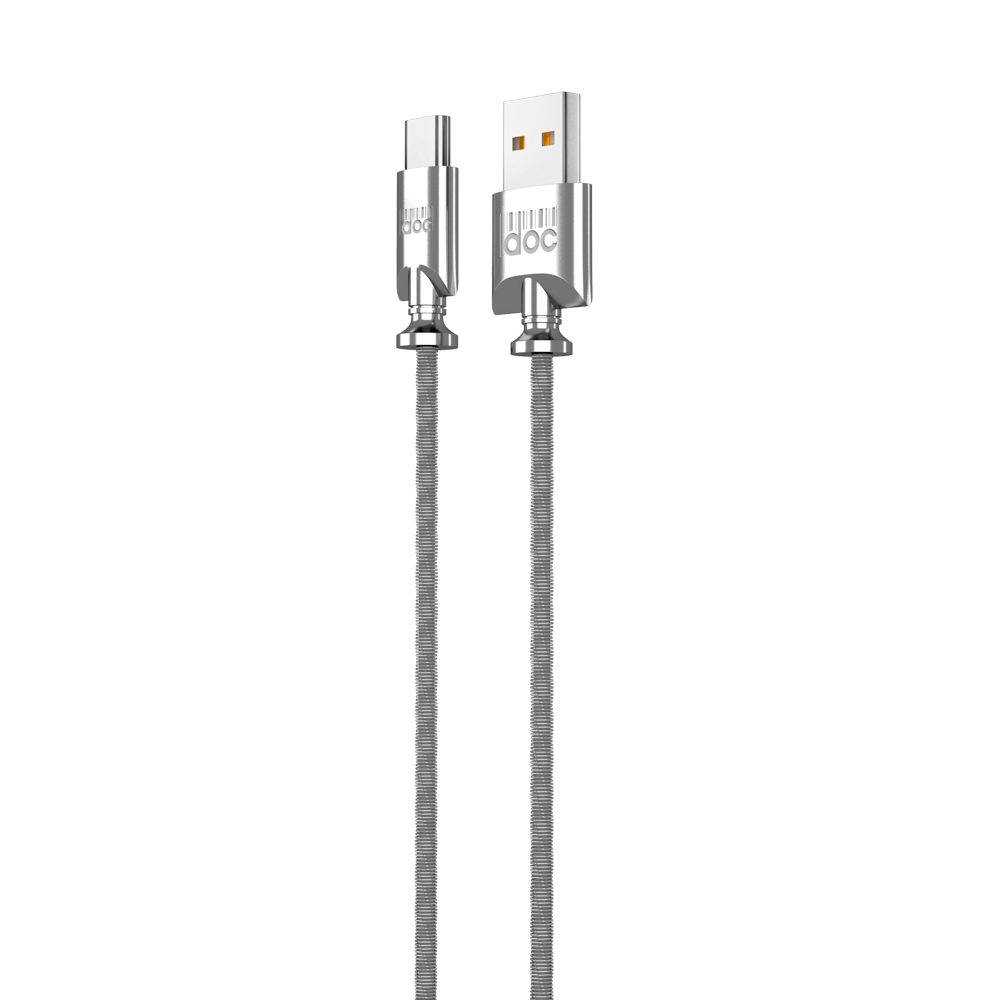 PRILUCHNIY Кабель для зарядки Metall Type-C, 1м, 3A, QC 3.0, металл, арт.№ 931-411