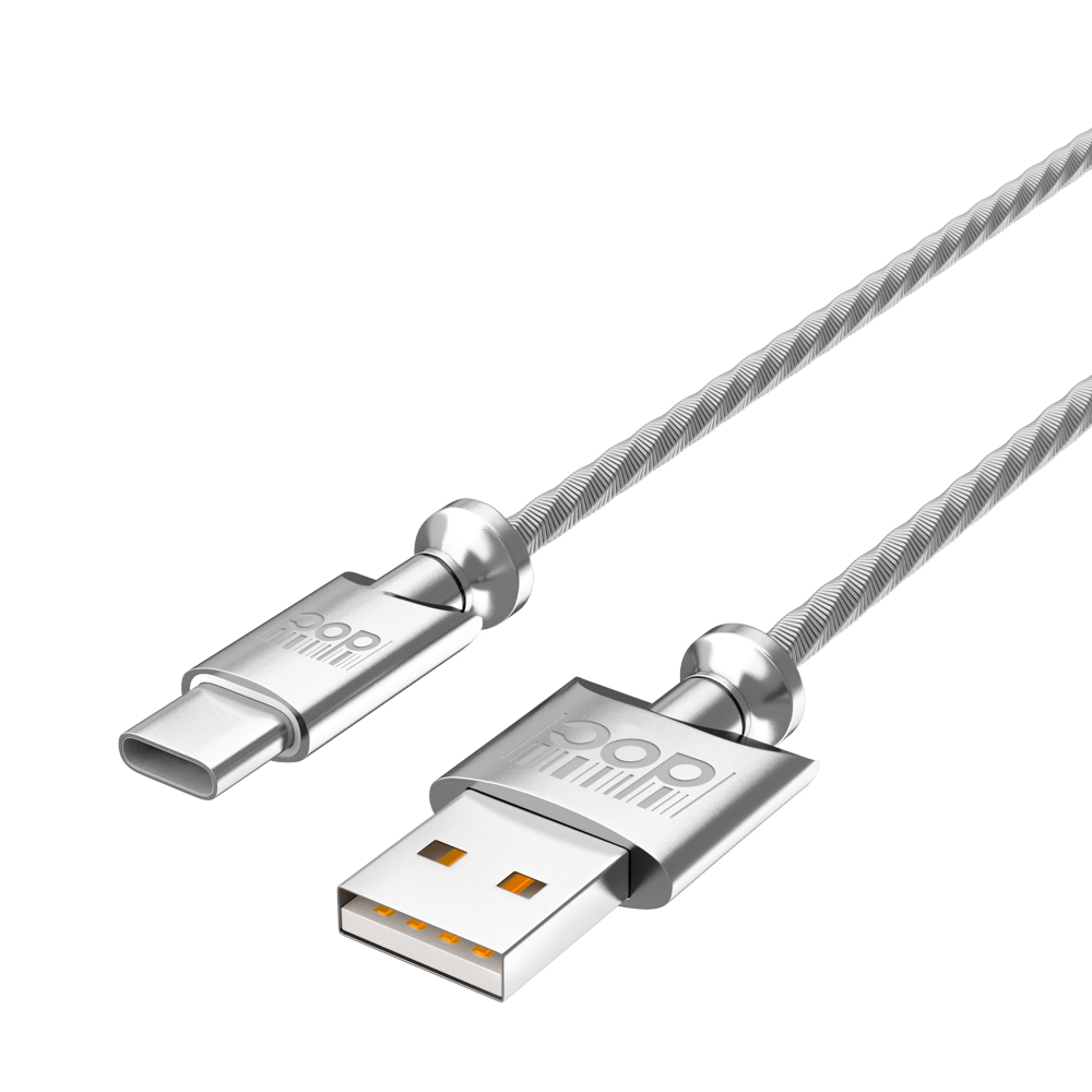 PRILUCHNIY Кабель для зарядки Metall Type-C, 1м, 3A, QC 3.0, металл, арт.№ 931-411