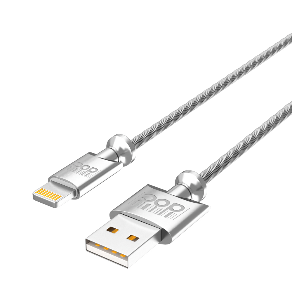 PRILUCHNIY Кабель для зарядки Metall iP, 1м, 2,4A, металл, арт.№ 931-412