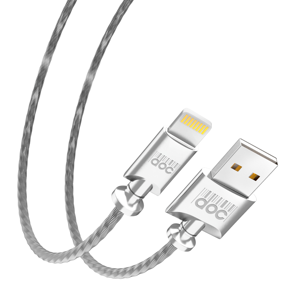 PRILUCHNIY Кабель для зарядки Metall iP, 1м, 2,4A, металл, арт.№ 931-412
