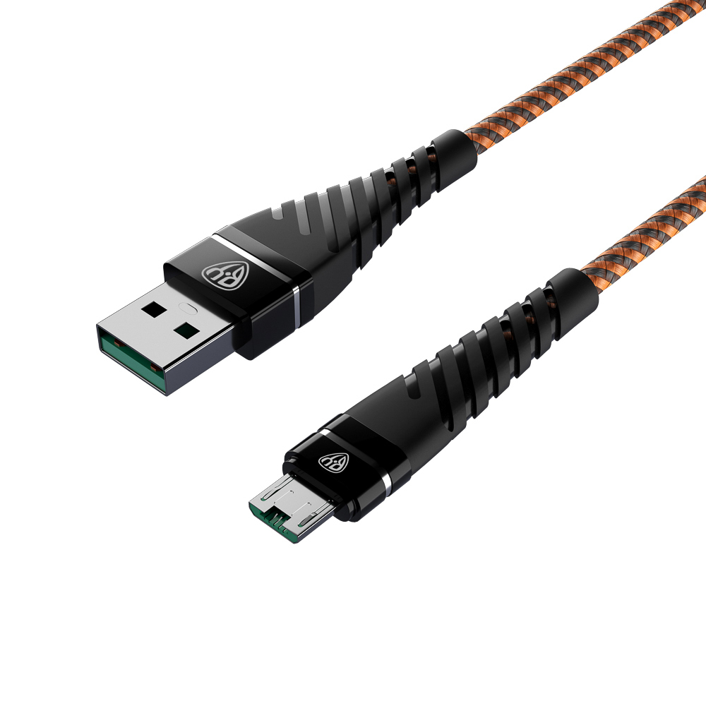 Кабель для зарядки USB(A)-microUSB BY Герои, 1м., 2.4А, быстр зар QC3.0, тканная оплётка, Кощей, арт.№ 931-398
